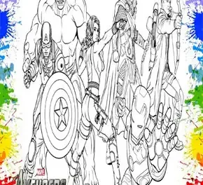 Desenhos dos Vingadores para Colorir – Marvel