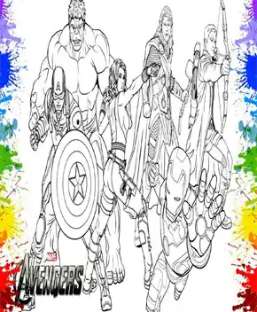 Desenhos dos Vingadores para Colorir – Marvel