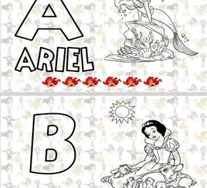 Alfabeto para Colorir – Walt Disney