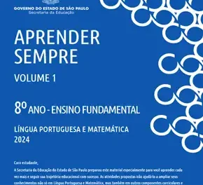 Aprender Sempre – Língua Portuguesa e Matemática – 8° ano Fundamental 